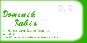 dominik kubis business card